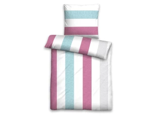 Povlečení seersucker Miriam, barevné pruhované