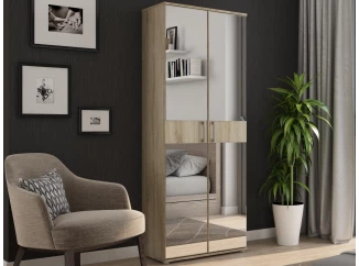 Víceúčelová policová skříň se zrcadlem Nitro, dub sonoma