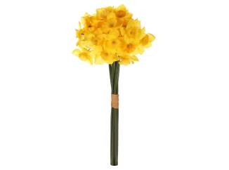 Umělá kytice Narcisky v pugetu 34 cm, žlutá