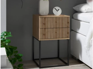 Noční stolek se 2 zásuvkami Marle, dub artisan