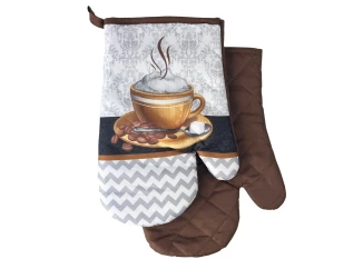 Kuchyňské rukavice (2 ks) Cappuccino, hnědá