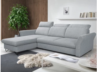 Rohová sedací souprava Star, světle šedá látka