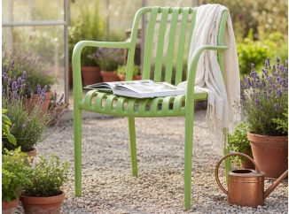 Zahradní židle s područkami Pixa, zelená