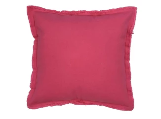 Dekorační polštář 42x42 cm, růžový s okrasným lemem