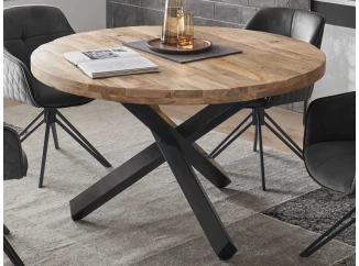 Kulatý jídelní stůl Ace 130 cm, masivní dřevo