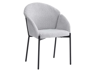 Jídelní židle Felicita, světle šedá strukturovaná látka