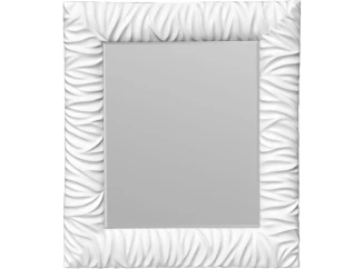 Nástěnné zrcadlo Mořská pěna 50x60 cm, bílé