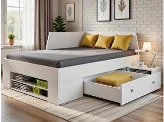 Úložná postel se zástěnou Junior 120x200 cm