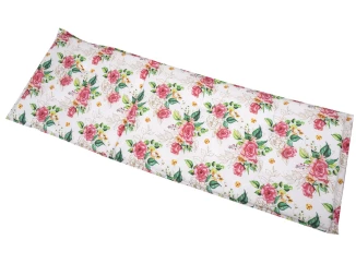 Zahradní polstr Rosie 60x190 cm, růže, bílý