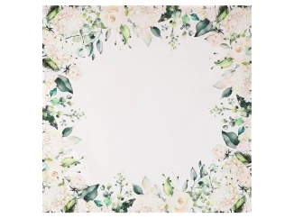 Ubrus Bílé růže a hortenzie, 80x80 cm