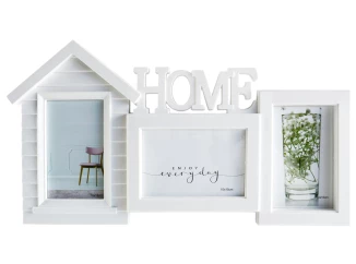 Multirám pro 3 ks foto Home 10x15 cm, bílý domeček