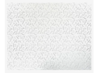 Vánoční ubrus Peří a šišky 130x160 cm, stříbrný