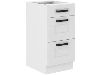 Dolní zásuvková kuchyňská skříňka Luna, 40 cm, bílá