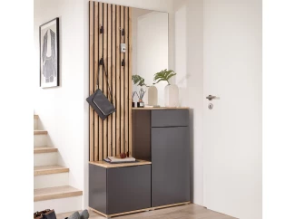 Předsíňová stěna Simple, dub artisan/antracit