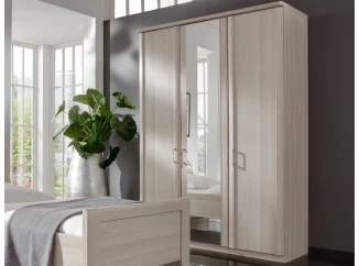 Šatní skříň se zrcadlem Luxor, 150 cm, polární modřín