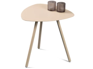 Stolek Mira, průměr 50 cm, béžový