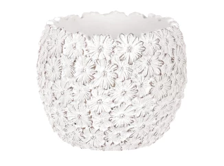 Obal na květináč Květinkový 11 cm, bílý beton