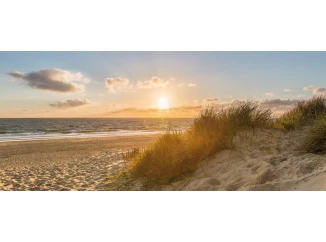 Panoramatický obraz na plátně Večer u moře, 140x60 cm