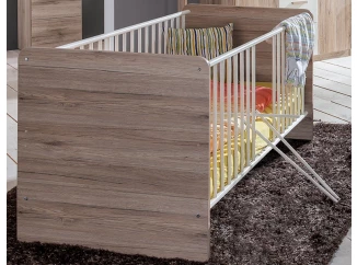 Dětská postýlka Cariba 70x140 cm, dub san remo/bílá