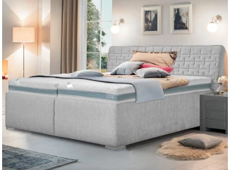 Postel Rita 180x200 cm, světle šedá látka