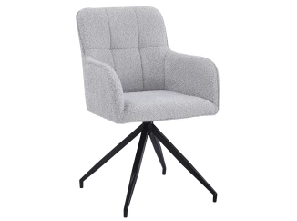 Jídelní židle Francis, světle šedá strukturovaná látka