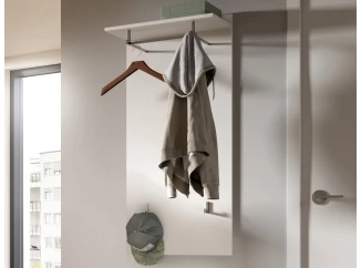 Nástěnný šatní panel Prego, 55 cm, bílý