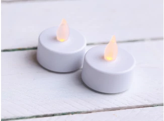 LED čajová svíčka (2 ks) bílá, 3,8 cm