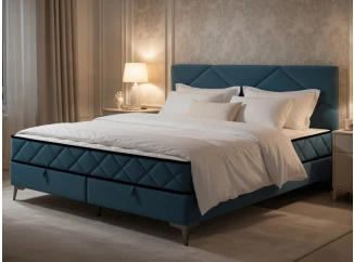 Postel Parana 180x200 cm, modrá aqua sametová látka