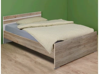 Postel Cariba 120x200 cm, dub san remo/bílá