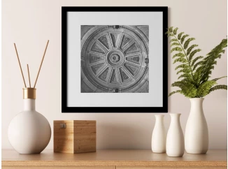 Rámovaný obraz 30x30 cm, černobílý