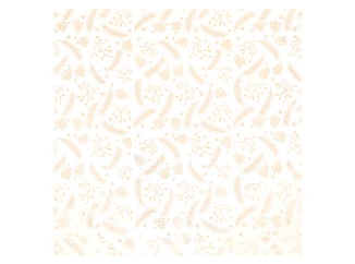 Vánoční ubrus Peří a šišky 80x80 cm, zlatý