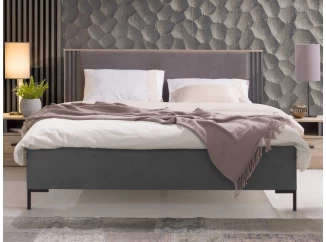 Postel s úložným prostorem Almo 160x200 cm, dub estana/antracit