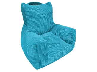 Dětské křeslo Tobi Plus, tyrkysová strukturovaná látka