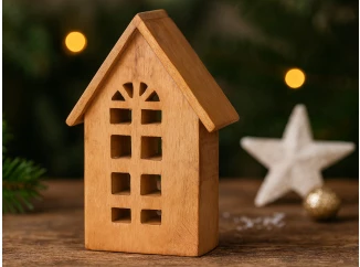 Dekorace Domeček, mangové dřevo