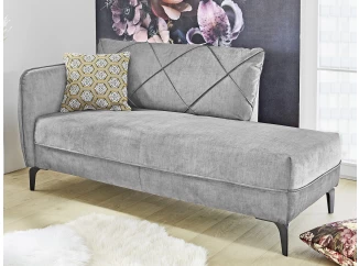 Lenoška-pohovka Novara, šedá látka