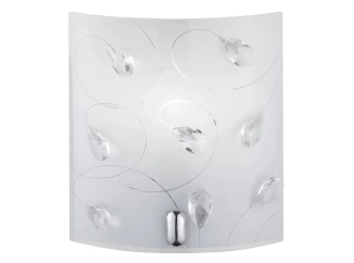 Zaoblená nástěnná lampa Carbonado 20x22 cm