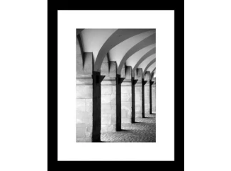 Rámovaný obraz Architektura 24x30 cm, černobílý