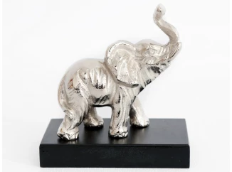 Dekorační soška Malý slon, stříbrná