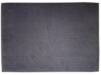 Koupelnová předložka Ocean, BIO bavlna, antracitová, 50x70 cm