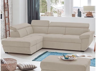 Rohová sedací souprava Speedway, béžová látka, levý roh