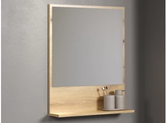 Zrcadlo s policí Pure Bliss 60 cm, dub evoke