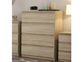 Komoda se 4 zásuvkami Carlos, dub sonoma, 75 cm