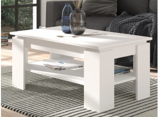 Obdélný konferenční stolek Titan, bílý