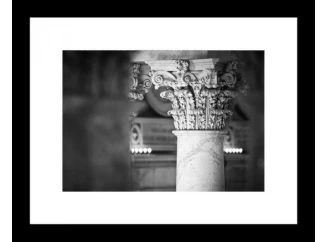 Rámovaný obraz Sloup 30x24 cm, černobílý