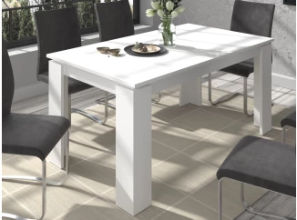 Rozkládací jídelní stůl Titan 160x90 cm, bílý