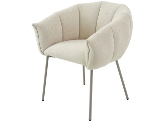 Jídelní židle Pina, béžová strukturovaná látka