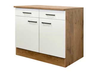 Dolní kuchyňská skříňka Avila, dub lancelot/krémová, šířka 100 cm