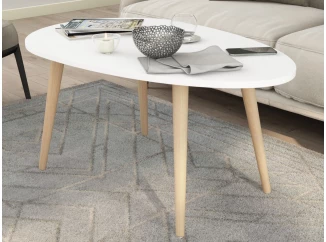 Oválný konferenční stolek Porto, bílý