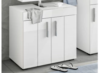 Koupelnová skříňka pod umyvadlo Snow, bílá lesk