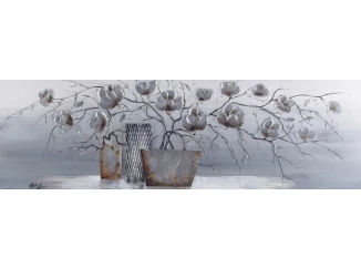 Ručně malovaný obraz Dekorativní zátiší 120x40 cm, olejomalba